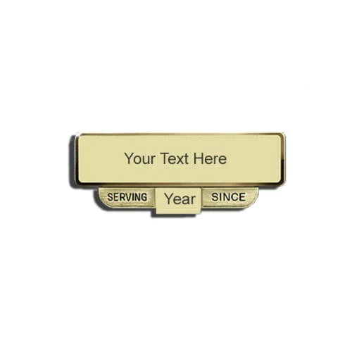 Gold Finish Engraved Name Plate Badge